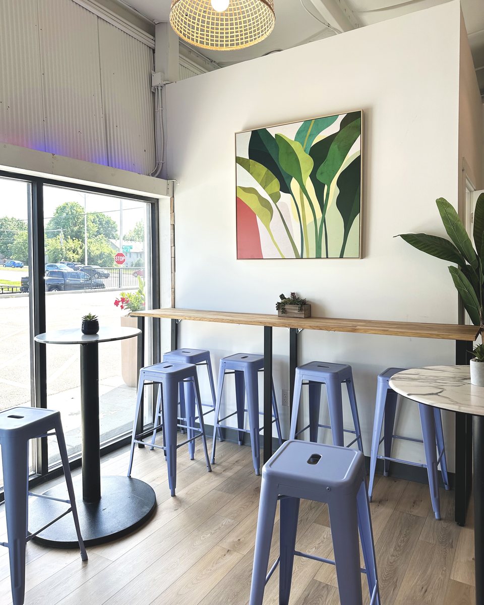The Happy Bean Coffee Bar counter